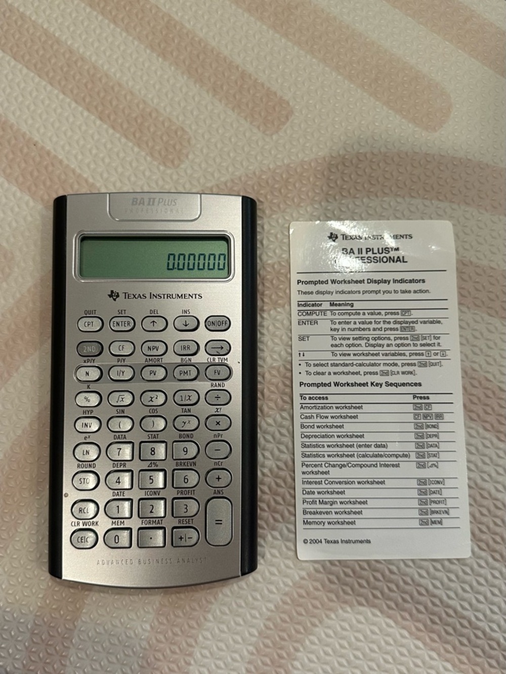 Texas Instruments BA II Plus Professional Calculator